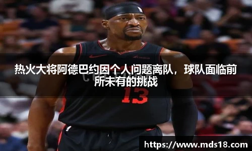 热火大将阿德巴约因个人问题离队，球队面临前所未有的挑战