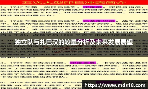 独立队与扎巴汉的较量分析及未来发展展望